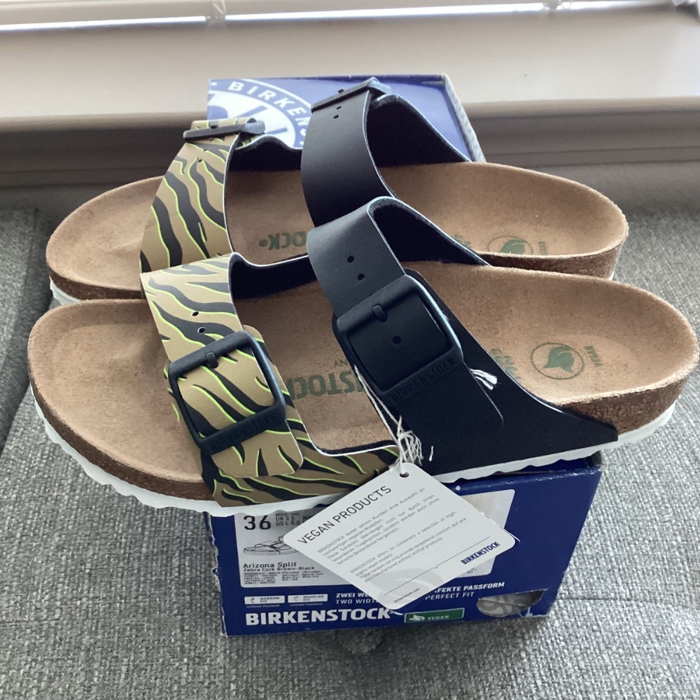 BIRKENSTOCK Women's Arizona Split Birko-Flor Sandals, size US5/ EU36 - Picture 13 of 13